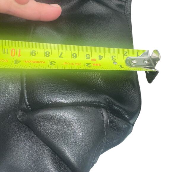 Tommy Bahama Black Leather Tote Bag Zip Top Shoulder Purse - Picture 14 of 15